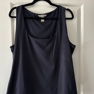 Elegant Navy Blue  Sleeveless Top